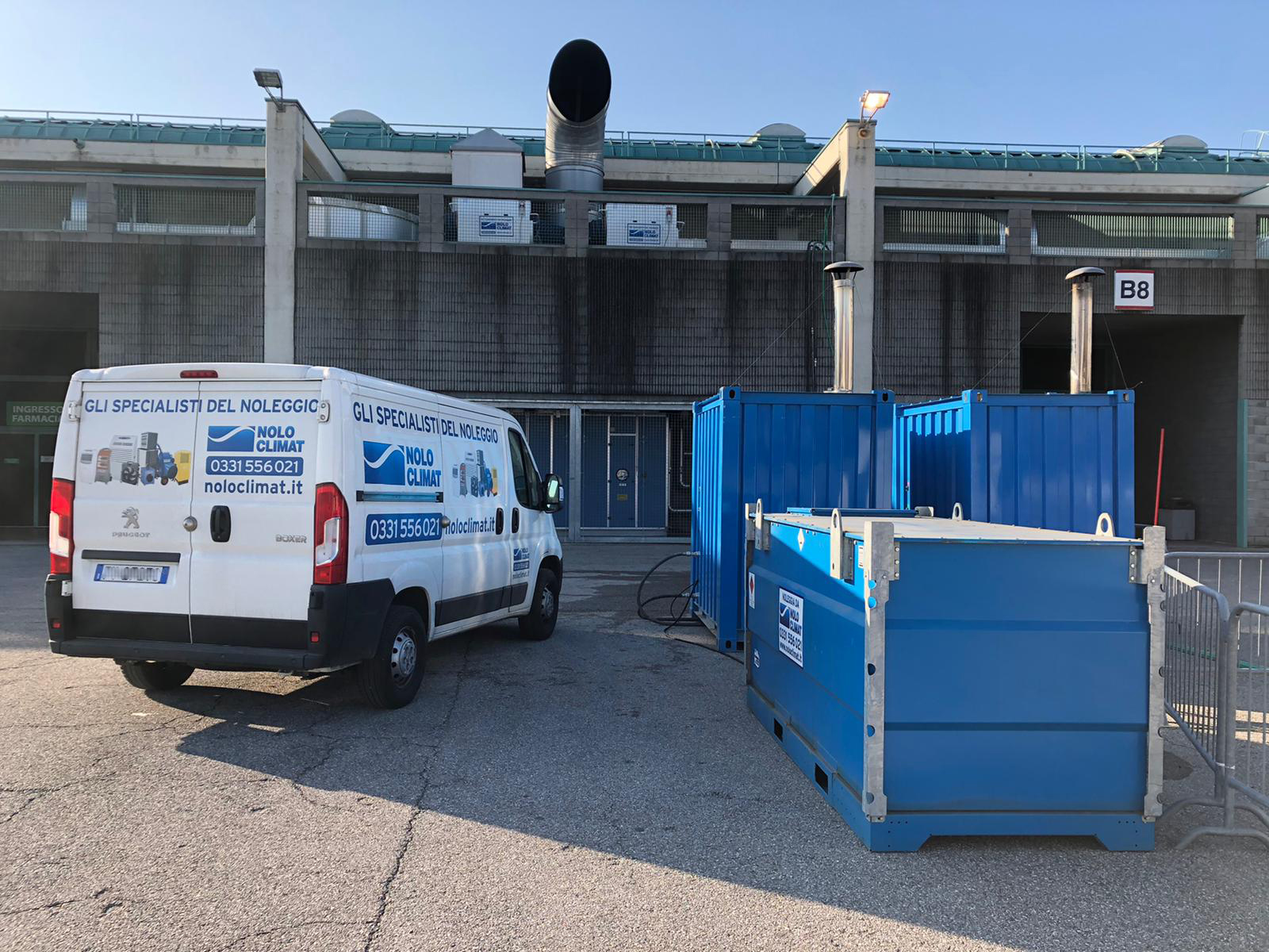 Nolo Climat assiste un ospedale Covid con il noleggio di caldaie e unità di trattamento aria