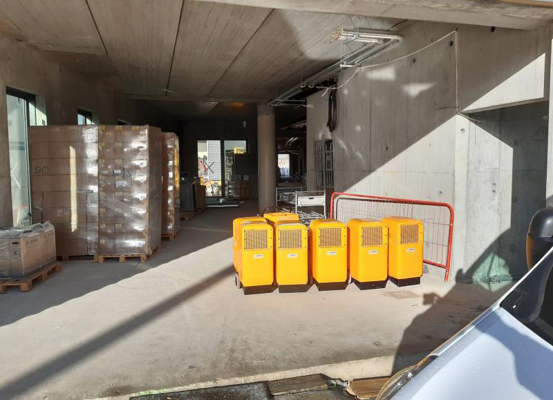 Noleggio deumidificatori per accelerare l’asciugatura di uno stabile in costruzione