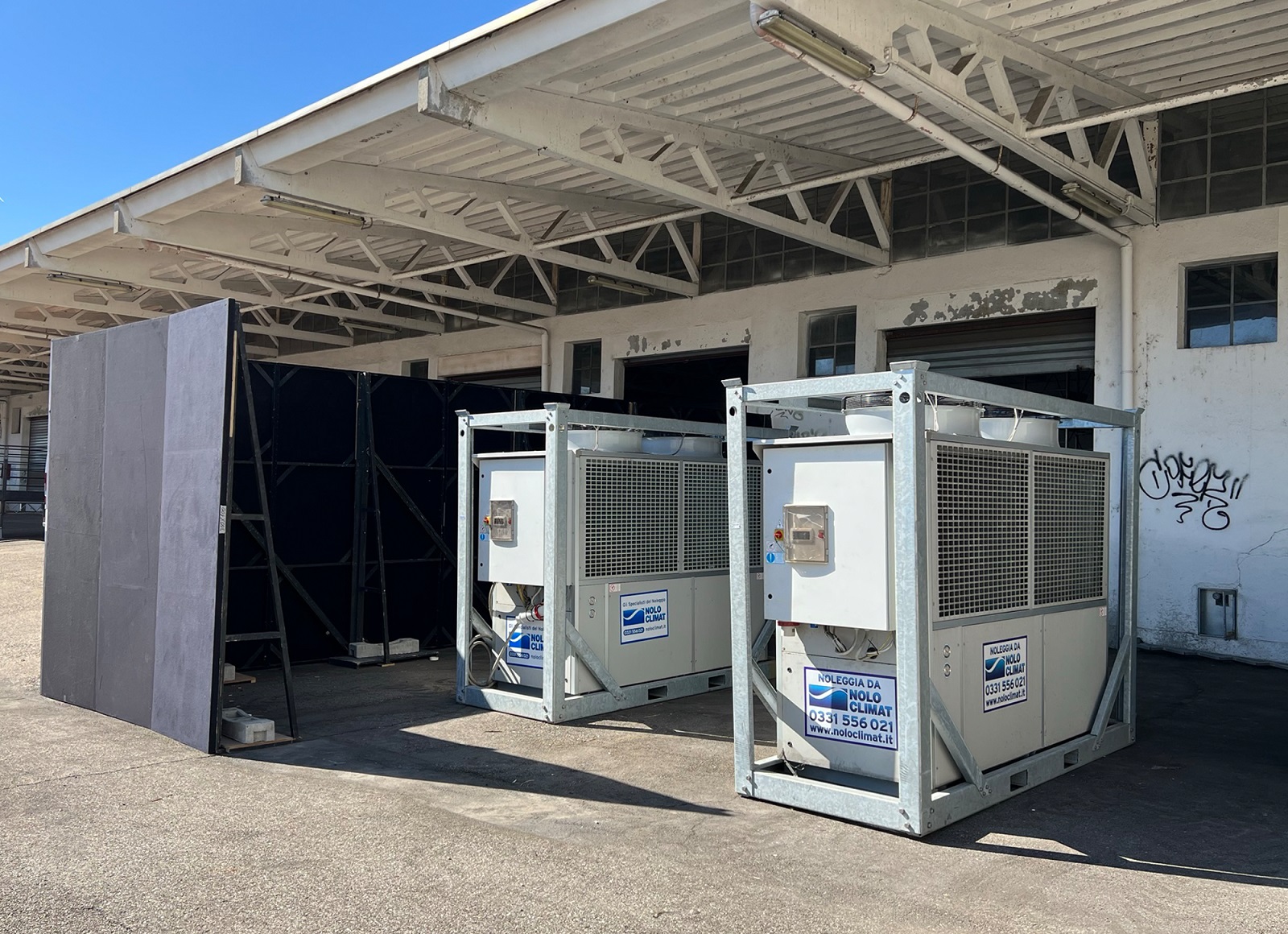 Chiller e fan coils Nolo Climat per il backstage di una sfilata della MFW