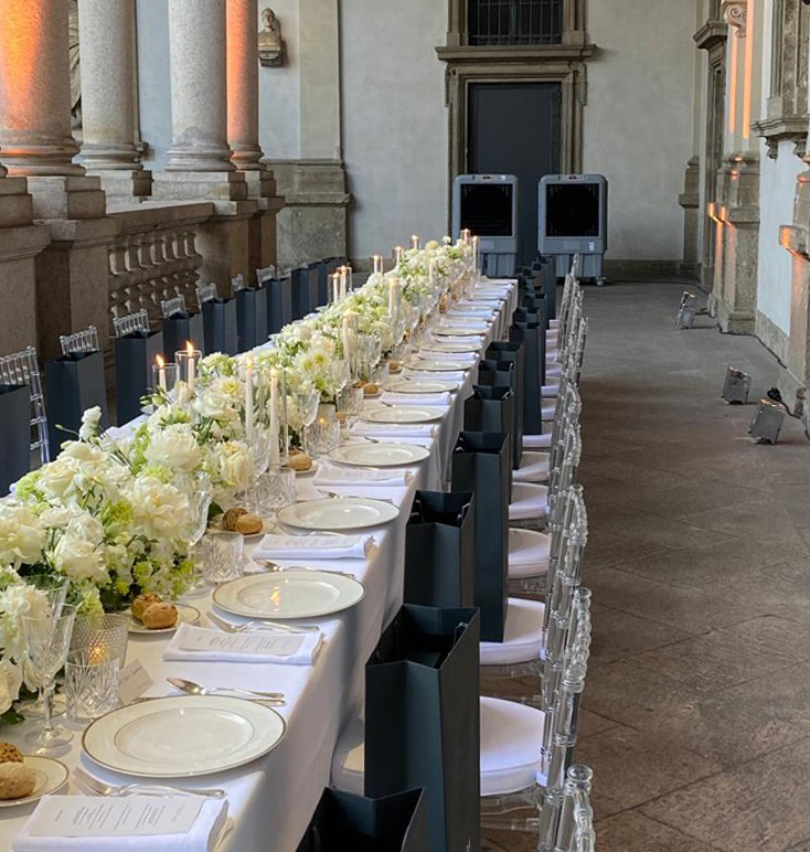 Noleggio raffrescatori evaporativi per un brand e una location esclusivi