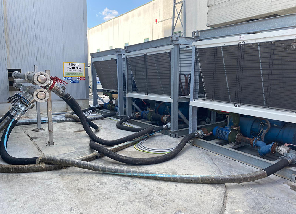 Produzione della margarina: otto chiller Nolo Climat assistono un leader del settore agroalimentare