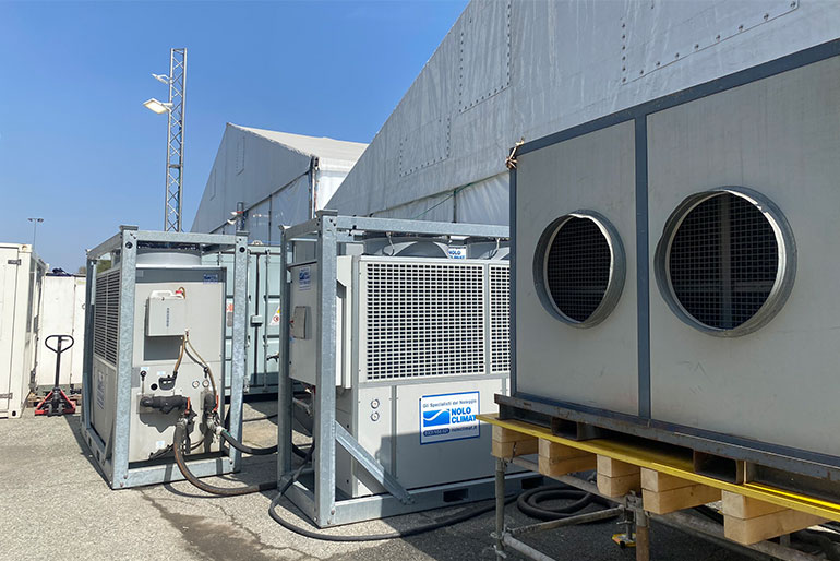 Chiller industriale a noleggio Nolo Climat per raffreddamento di grandi spazi e processi produttivi